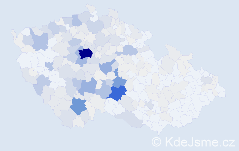Příjmení: 'Dolejší', počet výskytů 2186 v celé ČR