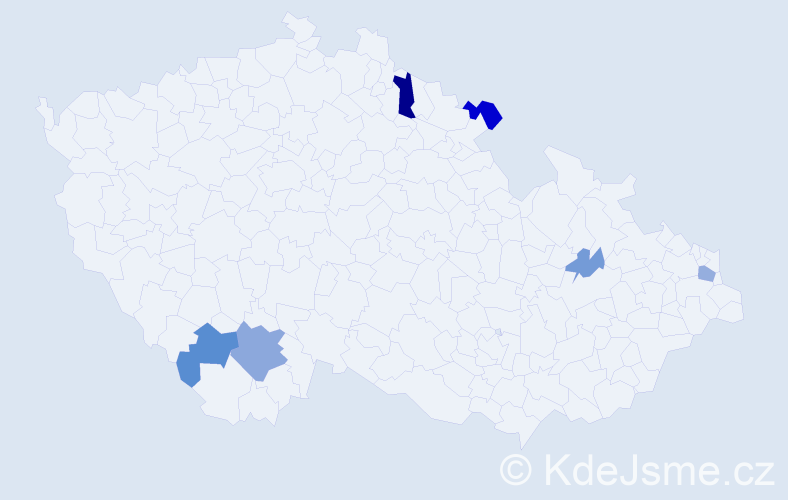 Příjmení: 'Labik', počet výskytů 13 v celé ČR
