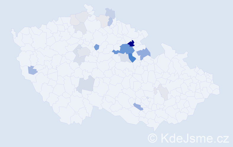 Příjmení: 'Knejp', počet výskytů 65 v celé ČR