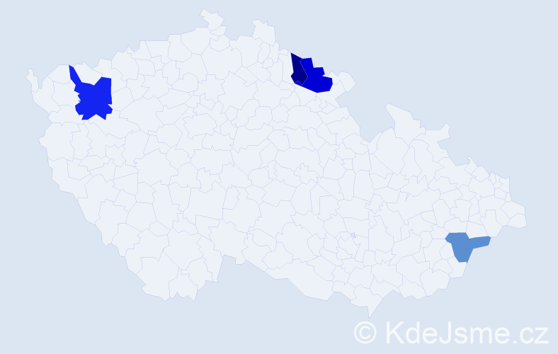Příjmení: 'Petrinec', počet výskytů 6 v celé ČR