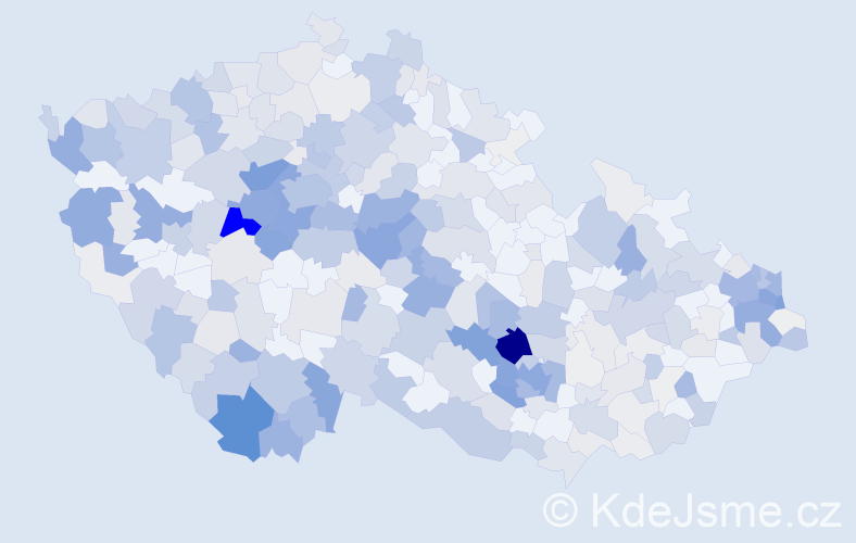 Příjmení: 'Sojka', počet výskytů 1558 v celé ČR