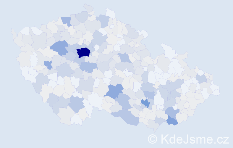 Příjmení: 'Vyskočilová', počet výskytů 1688 v celé ČR