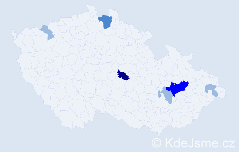 Příjmení: 'Somsiová', počet výskytů 12 v celé ČR