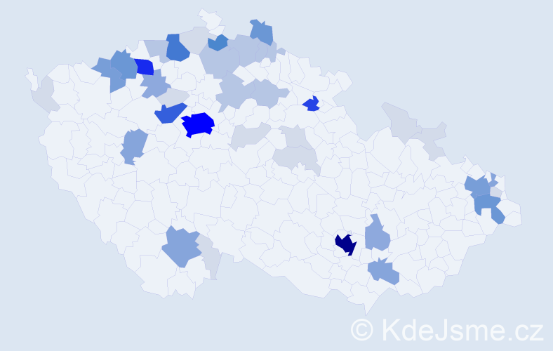 Příjmení: 'Goroą', počet výskytů 154 v celé ČR