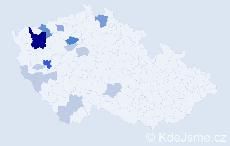 Příjmení: 'Trapp', počet výskytů 39 v celé ČR