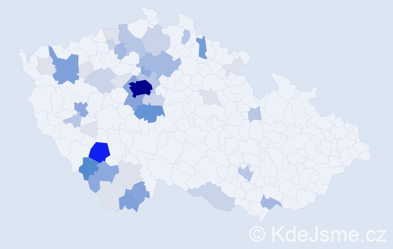 Příjmení: 'Frk', počet výskytů 174 v celé ČR