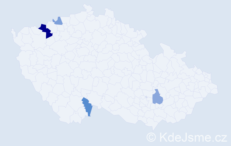 Příjmení: 'Dörfel', počet výskytů 7 v celé ČR