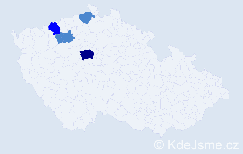 Příjmení: 'Babičíková', počet výskytů 8 v celé ČR