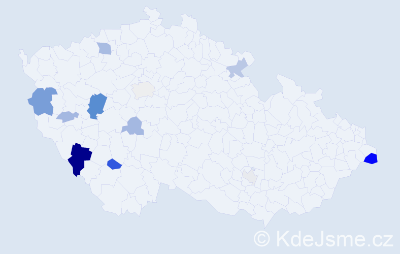 Příjmení: 'Dachová', počet výskytů 32 v celé ČR
