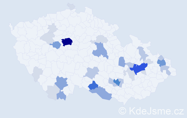 Příjmení: 'Endl', počet výskytů 101 v celé ČR