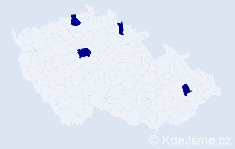 Příjmení: 'Turley', počet výskytů 4 v celé ČR