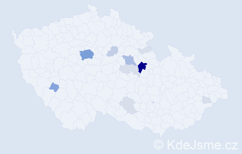Příjmení: 'Bartheldy', počet výskytů 41 v celé ČR
