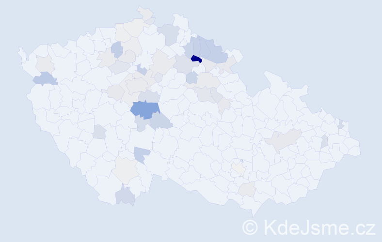 Příjmení: 'Barková', počet výskytů 160 v celé ČR