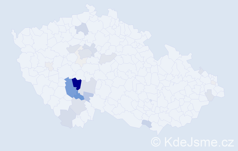 Příjmení: 'Brčák', počet výskytů 118 v celé ČR