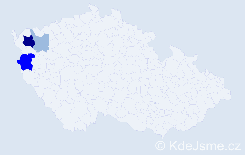 Příjmení: 'Kardiánová', počet výskytů 8 v celé ČR