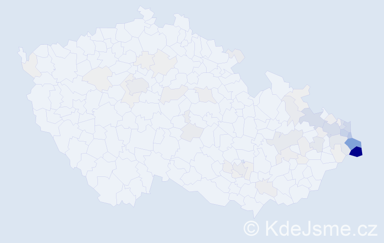 Příjmení: 'Szotkowská', počet výskytů 398 v celé ČR