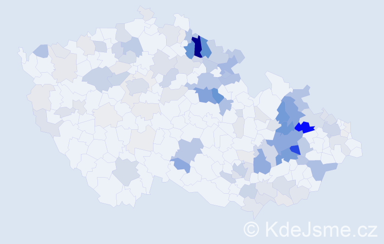 Příjmení: 'Metelková', počet výskytů 475 v celé ČR