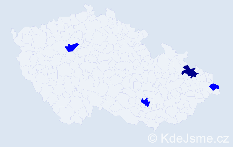 Příjmení: 'Kurowska', počet výskytů 5 v celé ČR