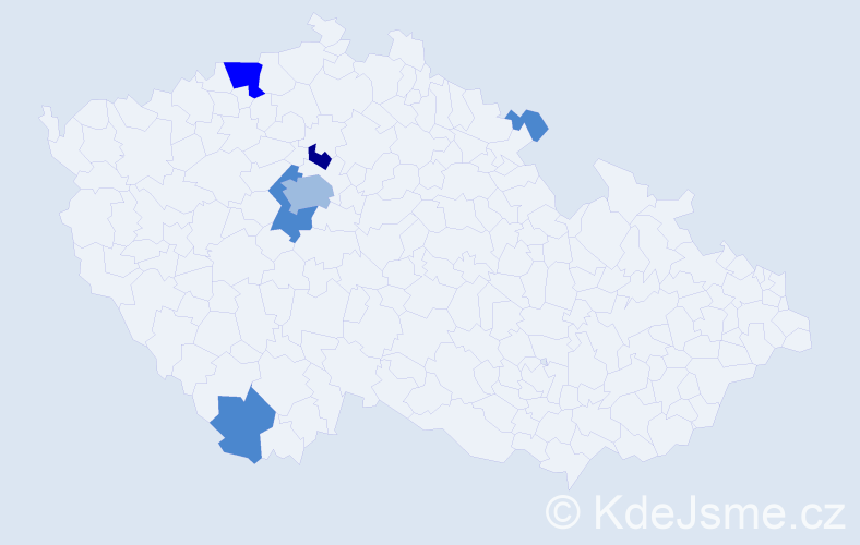 Příjmení: 'Carr', počet výskytů 14 v celé ČR