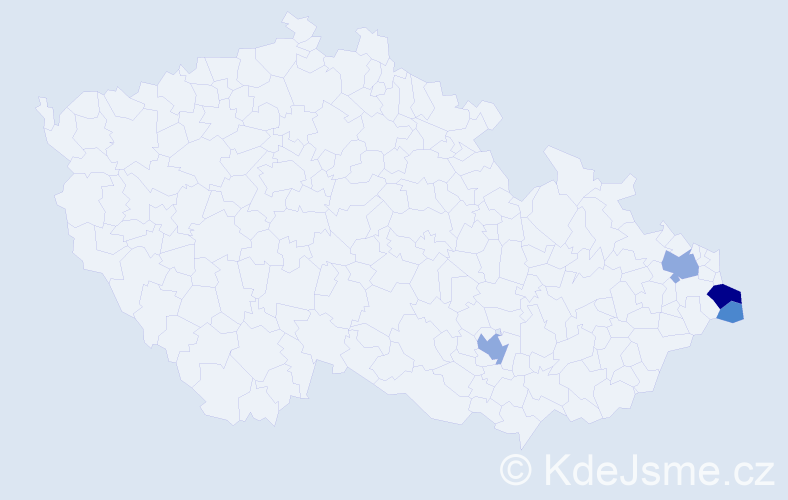 Příjmení: 'Podermański', počet výskytů 11 v celé ČR