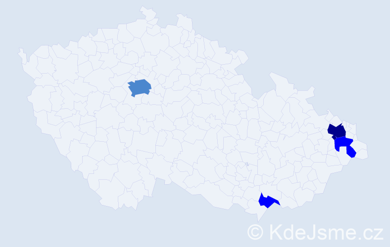 Příjmení: 'Chuchro', počet výskytů 12 v celé ČR