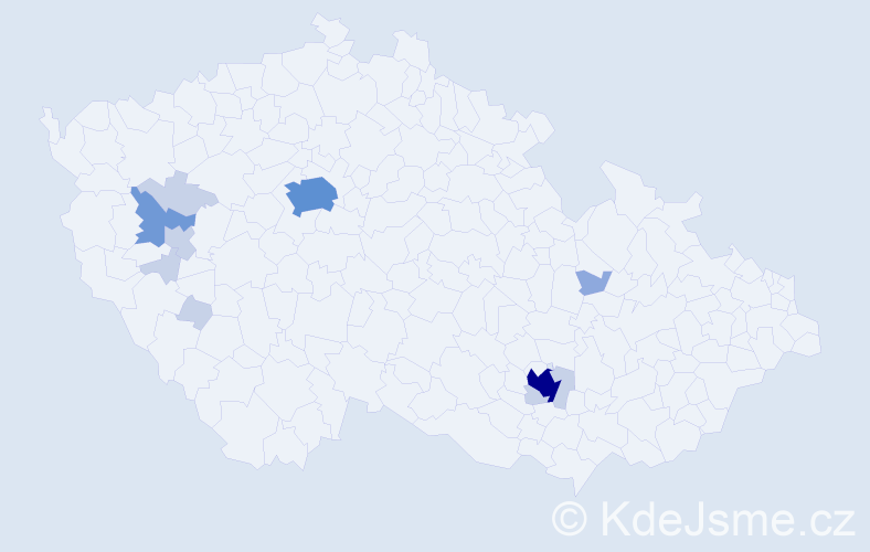 Příjmení: 'Duchaň', počet výskytů 28 v celé ČR