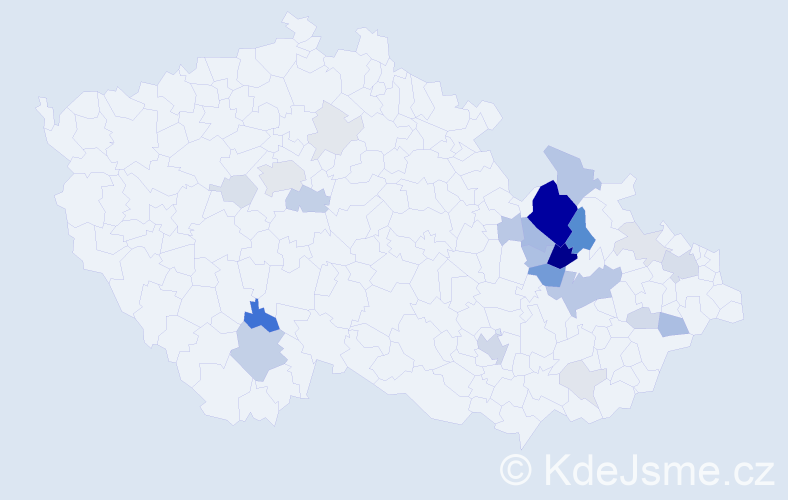 Příjmení: 'Boxanová', počet výskytů 85 v celé ČR