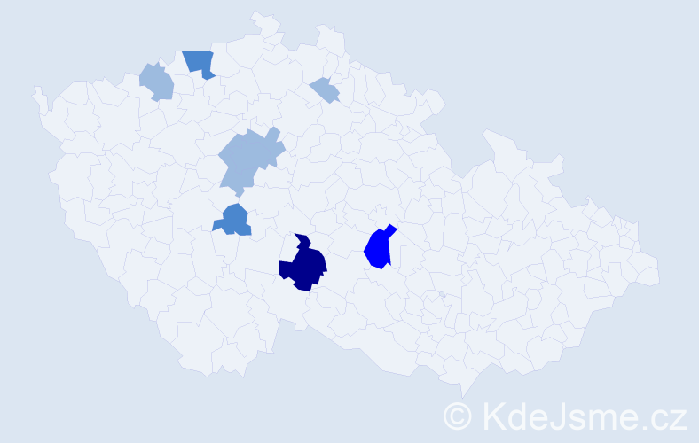 Příjmení: 'Weidemann', počet výskytů 16 v celé ČR
