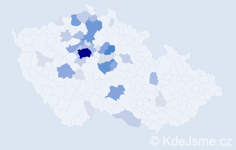 Příjmení: 'Ladra', počet výskytů 116 v celé ČR