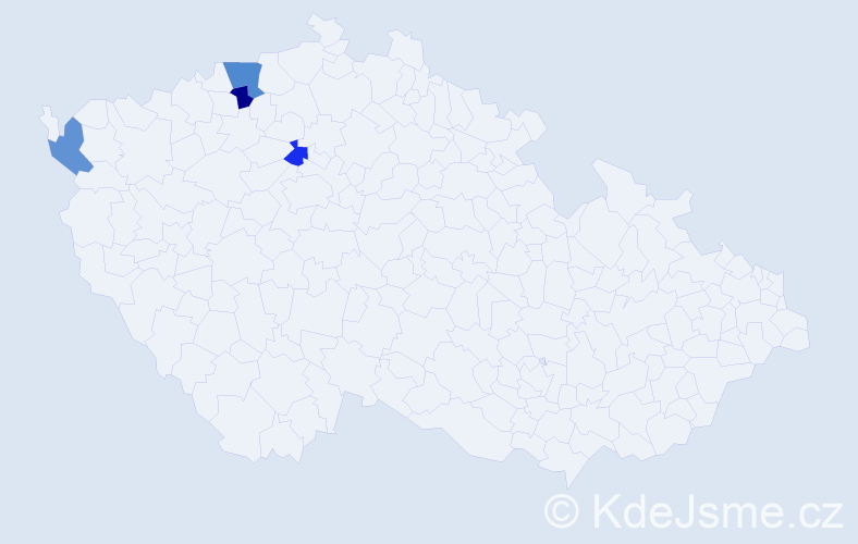 Příjmení: 'Rapprich', počet výskytů 5 v celé ČR