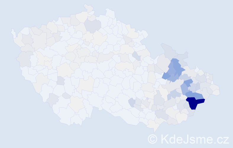 Příjmení: 'Orságová', počet výskytů 1074 v celé ČR