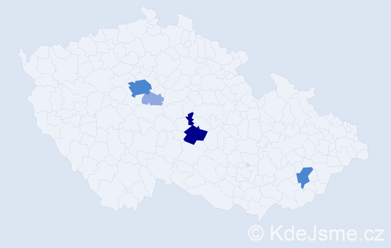 Příjmení: 'Lutnerová', počet výskytů 13 v celé ČR