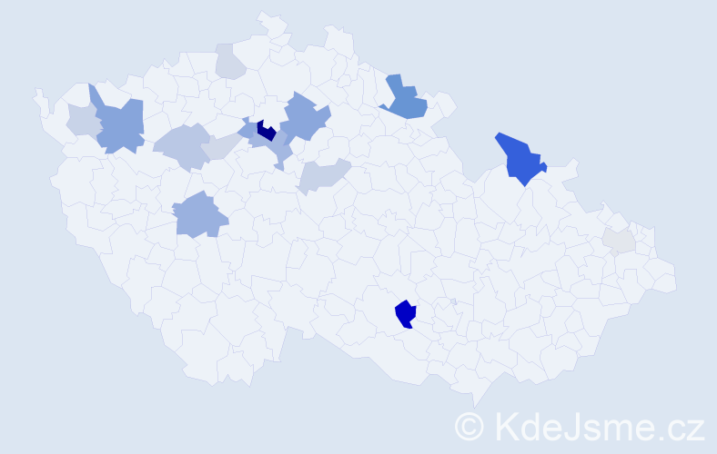 Příjmení: 'Csicsó', počet výskytů 32 v celé ČR