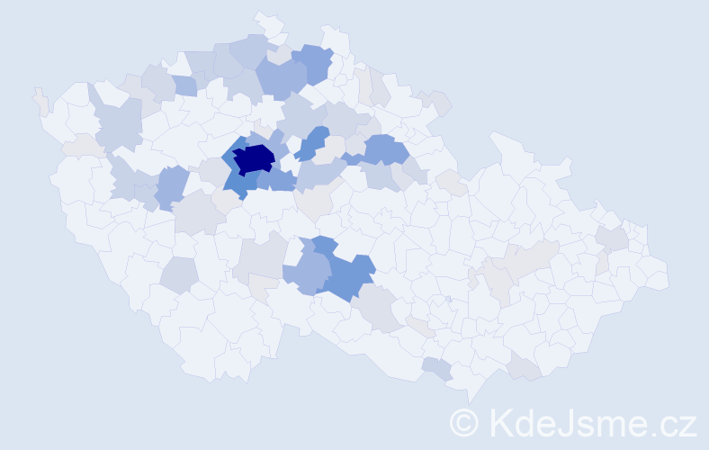 Příjmení: 'Hodač', počet výskytů 289 v celé ČR