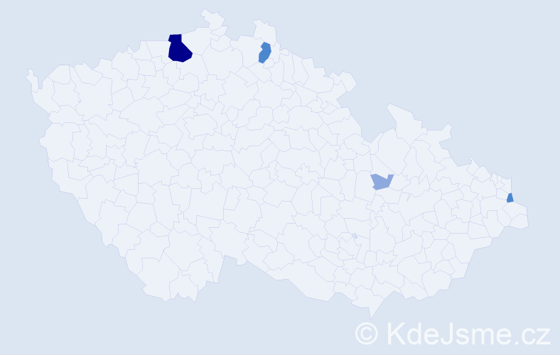 Příjmení: 'Vlaháč', počet výskytů 10 v celé ČR