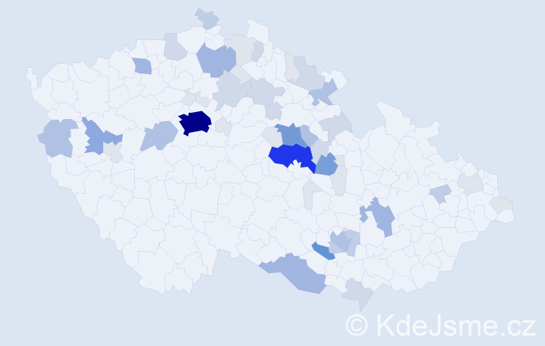 Příjmení: 'Binko', počet výskytů 173 v celé ČR