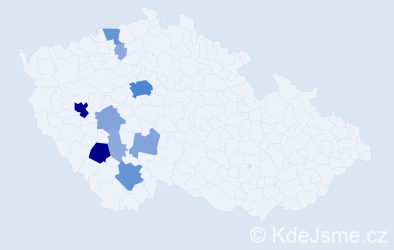 Příjmení: 'Brušáková', počet výskytů 32 v celé ČR