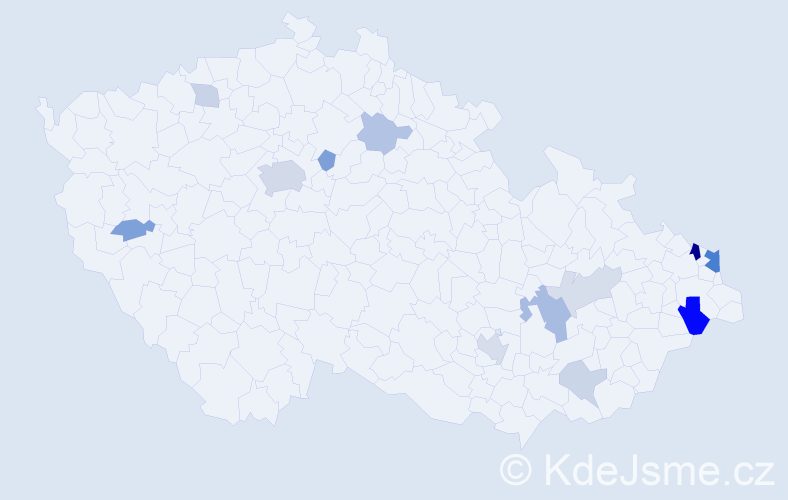 Příjmení: 'Wilde', počet výskytů 31 v celé ČR