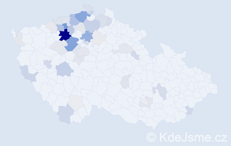 Příjmení: 'Aulický', počet výskytů 142 v celé ČR