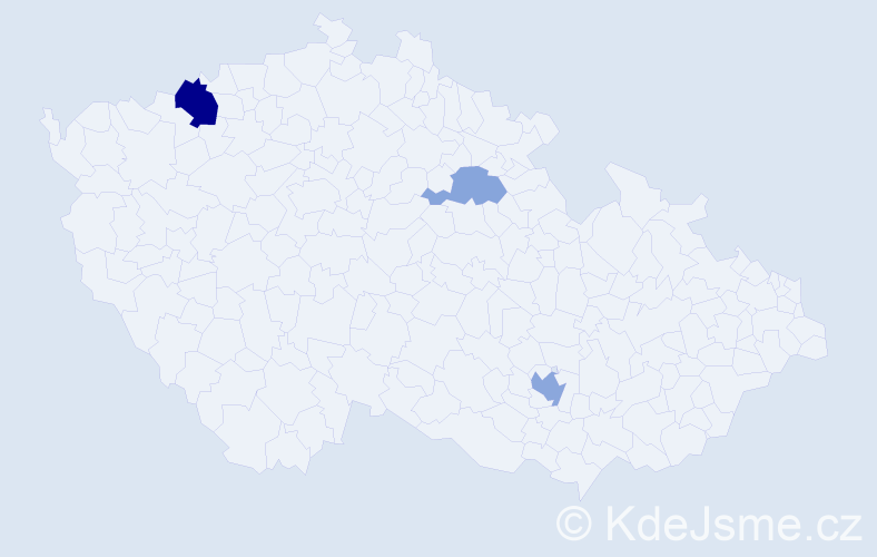 Příjmení: 'Bukay', počet výskytů 6 v celé ČR
