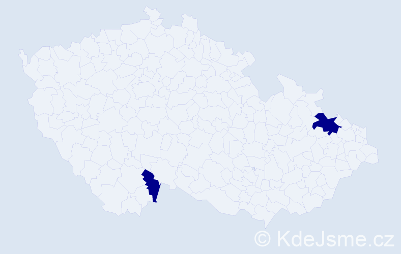 Příjmení: 'Banašík', počet výskytů 6 v celé ČR