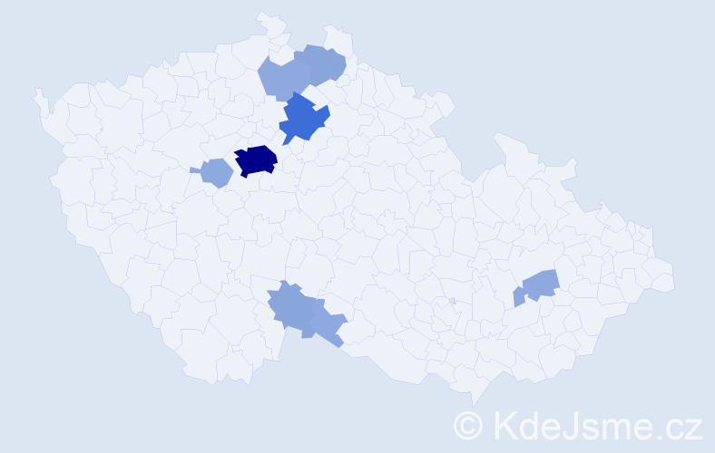 Příjmení: 'Kadlasová', počet výskytů 25 v celé ČR