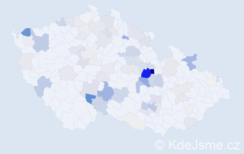 Příjmení: 'Pakosta', počet výskytů 285 v celé ČR