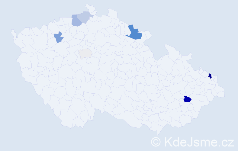 Příjmení: 'Korubová', počet výskytů 15 v celé ČR