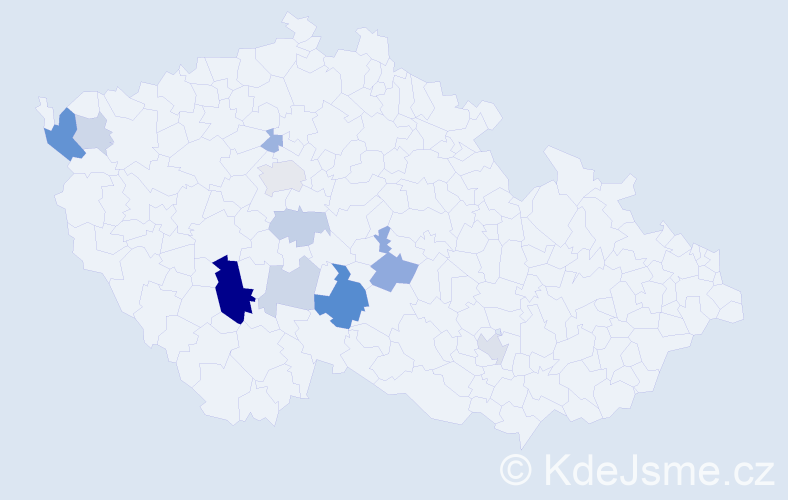 Příjmení: 'Račanová', počet výskytů 29 v celé ČR