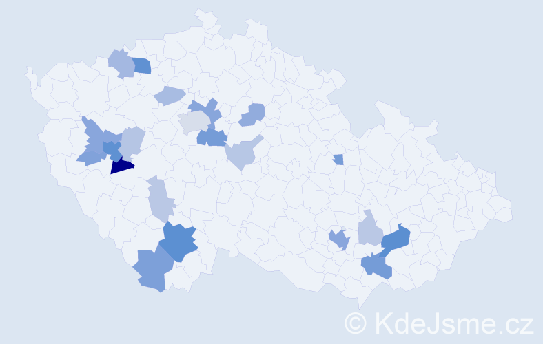 Příjmení: 'Wohlgemuth', počet výskytů 67 v celé ČR