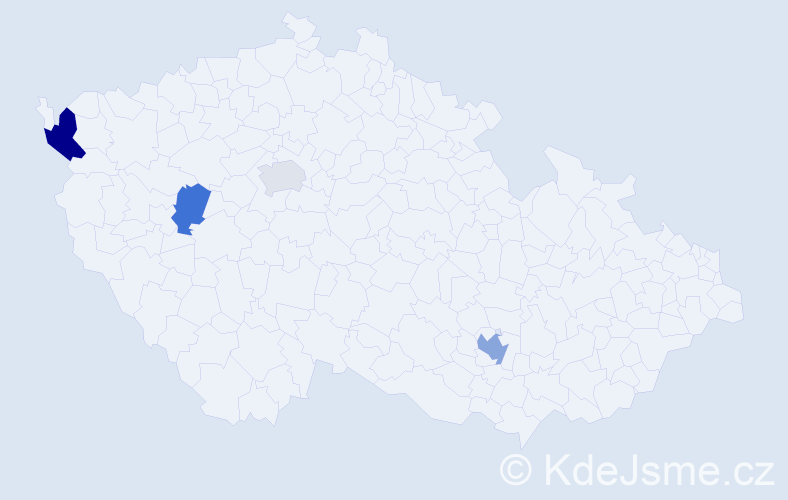 Příjmení: 'Mosbauer', počet výskytů 6 v celé ČR