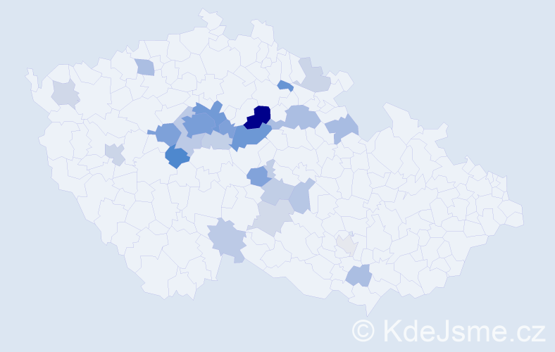 Příjmení: 'Bedrnová', počet výskytů 82 v celé ČR