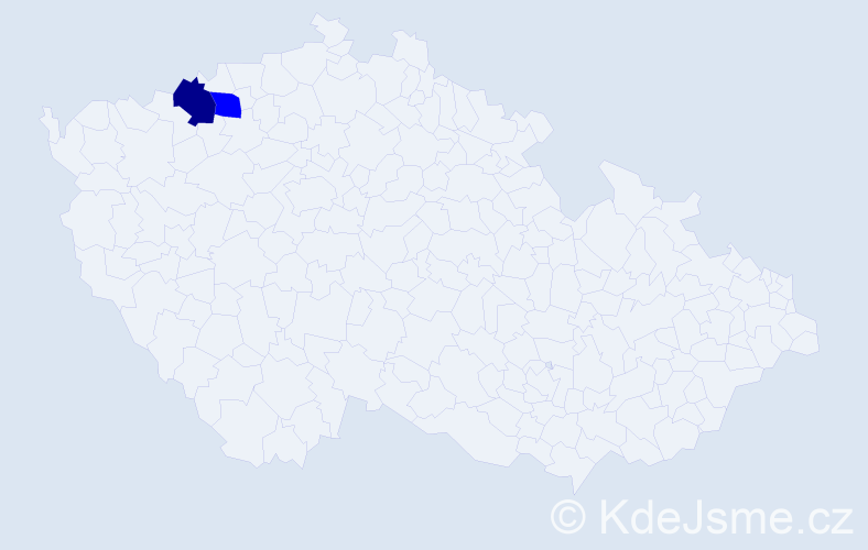 Příjmení: 'Berezňáková', počet výskytů 5 v celé ČR