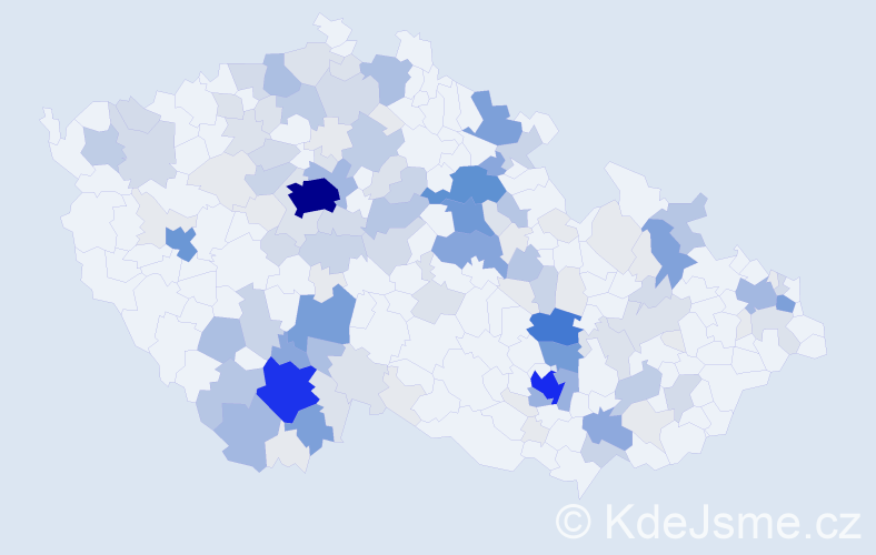 Příjmení: 'Vach', počet výskytů 557 v celé ČR